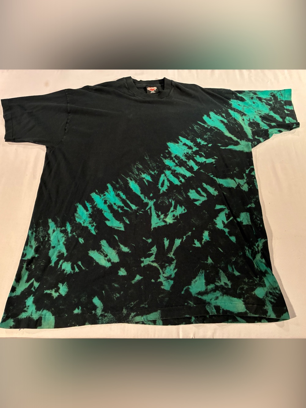 Harley-Davidson Black and Teal Tie-Dye Short Sleeve Tee